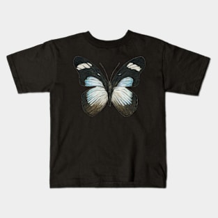 blue and black butterfly Kids T-Shirt